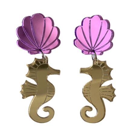 PENDIENTES CONCHA Y CABALLITO