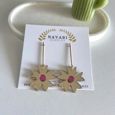 Pendientes flor dorada mini