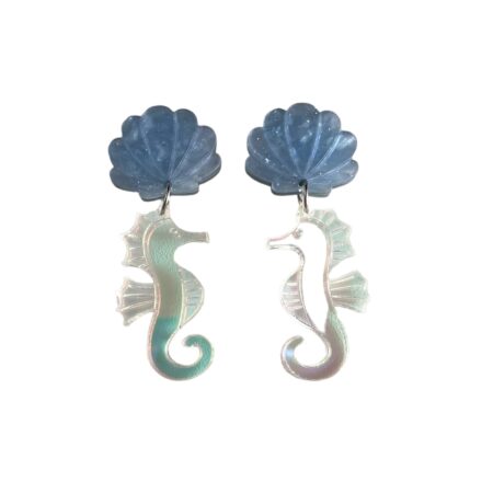 PENDIENTES CABALLITO AZUL