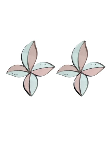 PENDIENTES FLOR ROSA