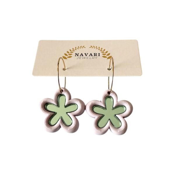 PENDIENTES FLOWER CON ARO - Imagen 2