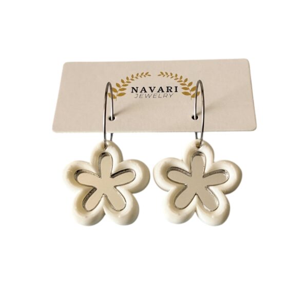 PENDIENTES FLOWER CON ARO - Imagen 3