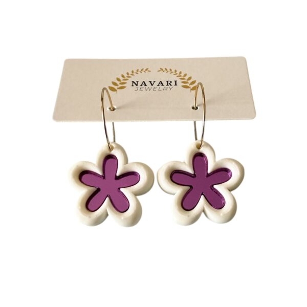 PENDIENTES FLOWER CON ARO - Imagen 4