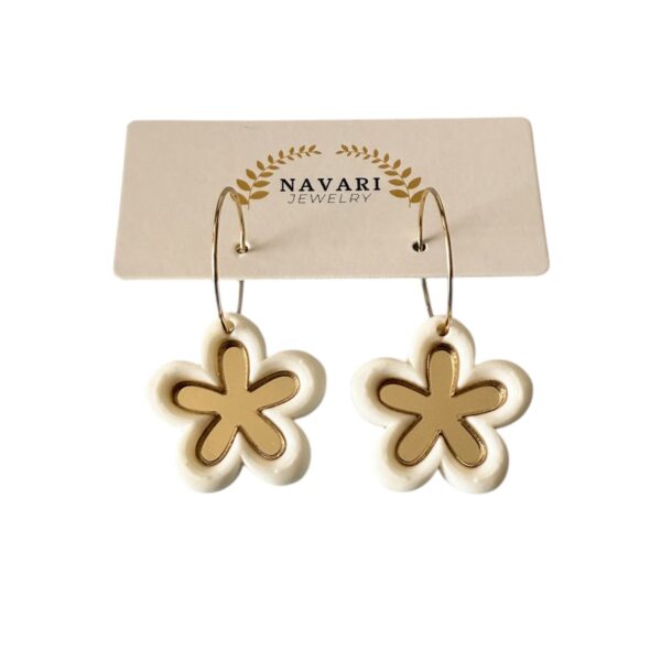PENDIENTES FLOWER CON ARO - Imagen 5