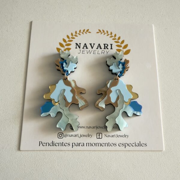 PENDIENTES CORAL AZUL - Imagen 2