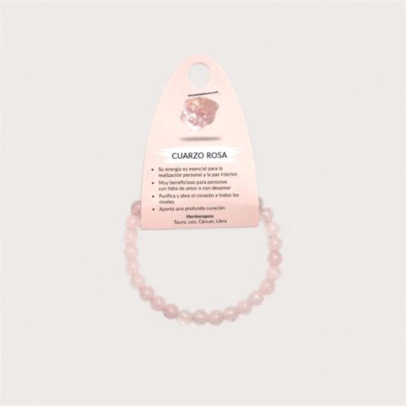 PULSERA DE CUARZO ROSA