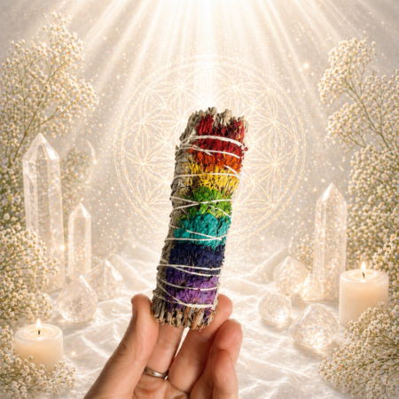 ATADO DE SALVIA BLANCA CON SINUATA 7 CHAKRAS