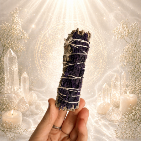 ATADO DE SALVIA BLANCA CON FLOR DE LAVANDA